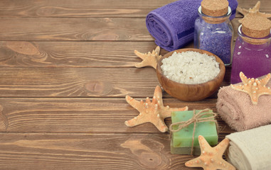 Poster - Sea salt, towel and starfish