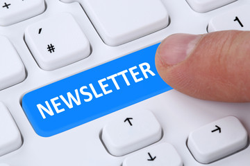Wall Mural - Newsletter bestellen im Internet für Business Marketing Kampagn
