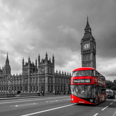  Domy Parlamentu i autobus, Londyn, Wielka Brytania