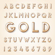 Vector Gold Vintage Alphabet