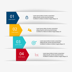 Wall Mural - Vector colorful info graphics for your business presentations.