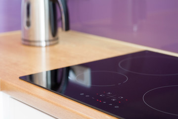 modern kitchen with induction hob