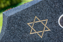 Jewish Cemetery: Star Of David On The Tombstone