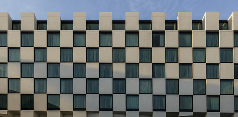 Wall Mural - Detail of a modern business skyscrapers. Detail of contemporary architecture