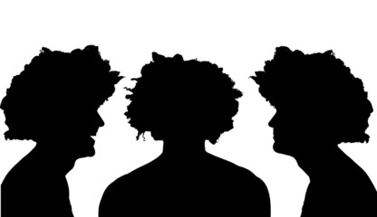 Poster - Vector silhouette profile.