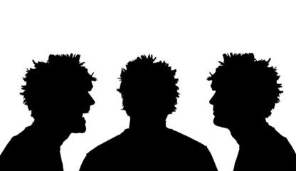 Poster - Vector silhouette profile.