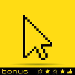 Pixel arrow cursor icon