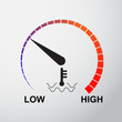 Temperature dial indicator vector