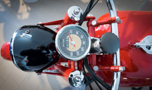 Speedometer Of A Vintage Motorcycle