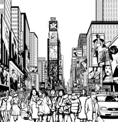 Fototapete - Interpretation of Times Square in New York