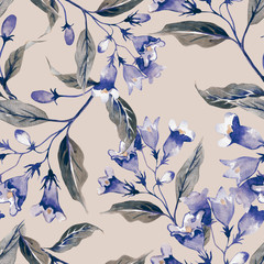 Wall Mural - Weigelas Flower Seamless Pattern