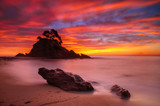 Fototapeta  - Sunrise over the sea / Amanecer en el mar (Cap Roig, Costa Brava)