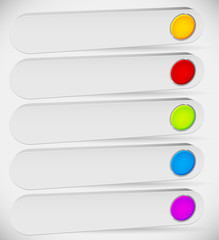 Poster - Colorful (long) button, banner backgrounds with circle. Empty sp