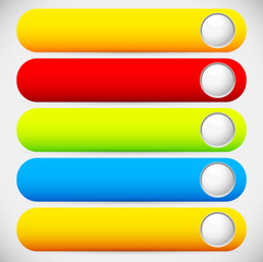 Poster - Colorful (long) button, banner backgrounds with circle. Empty sp