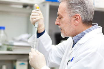 Poster - Researcher working in a laboratory