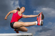 Hürdenläuferin in der Leichtathletik