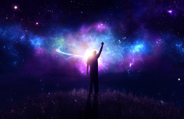 Wall Mural - praise with nebula