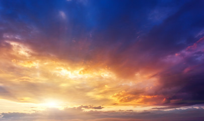Wall Mural - sunset sky