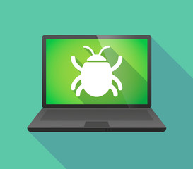 Wall Mural - Laptop icon with a bug