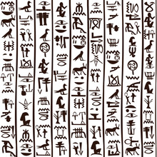 Egyptian Hieroglyphics Seamless Background