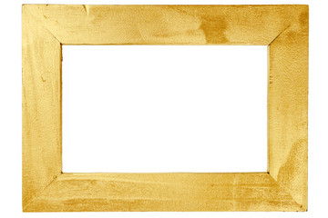 Canvas Print - Wooden frame painted with gold