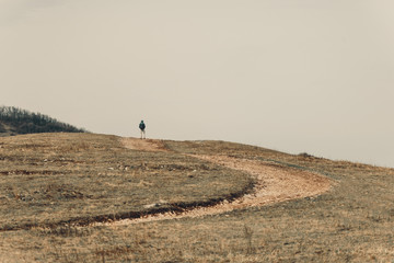 Poster - Hiker man walking outdoor