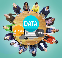 Sticker - Data Network Web Internet Connection Global Concept