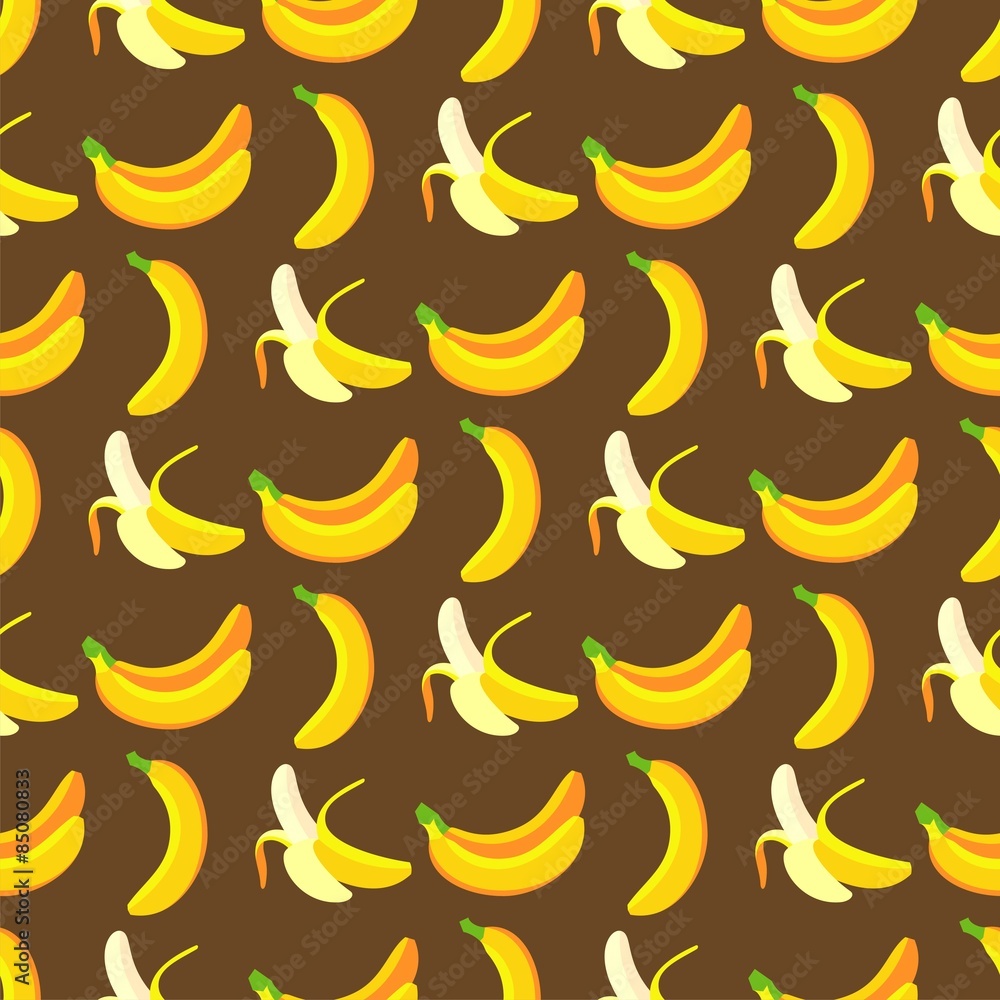 Banana Pattern - Seamless and tileable banana pattern in vector file ...