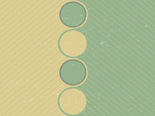 Retro Circles With Waves And Green Lines 