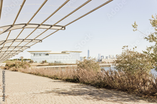 Fotografie, Tablou View of the Lower Manhattan Skyline & Liberty National Clubhouse