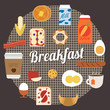Breakfast set, vector illustration
