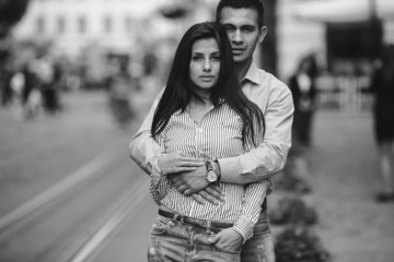 Couple  in the city