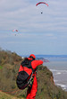 Paraglider launching at Labrador bay