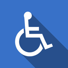Poster - wheelchair flat icon