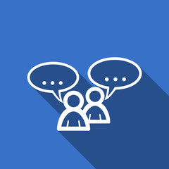Poster - forum flat icon chat symbol bubble sign