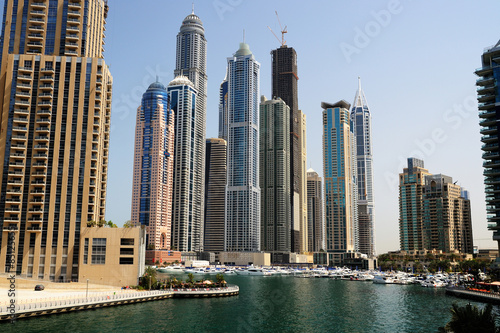 Obraz w ramie Skyscrapers of Dubai Marina
