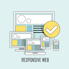 Wall Mural - fully responsive user interface