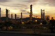 © bennnn - oil refinery plant at twilight