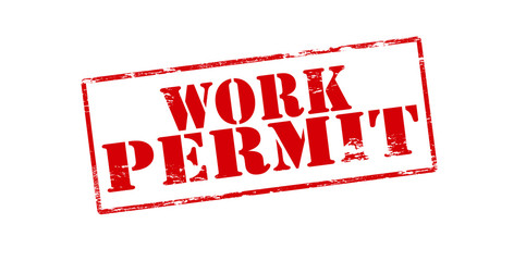 Canvas Print - Work permit