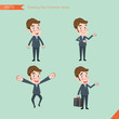 © pixome - Set of drawing flat character style, business concept  young office worker  activities - businessman, research, office worker, counselling, growth