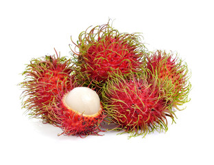 Canvas Print - rambutan sweet delicious fruit isolated on white background