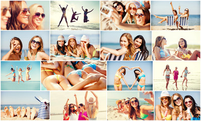 Poster - girls having fun on the beach