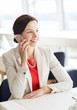 © Syda Productions - happy woman calling on smart phone at restaurant
