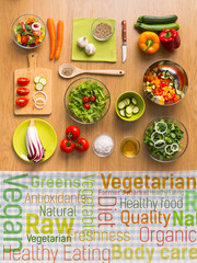 Wall Mural - Healthy vegetarian eating concepts