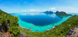 Panorama view from Peak of Bohey Dulang Island, Semporna, Sabah, Malaysia