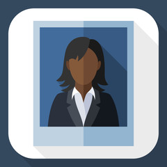 Wall Mural - picture of a black woman in a business suit with long shadow
