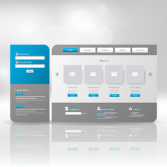 Wall Mural - website template design in vector eps 10