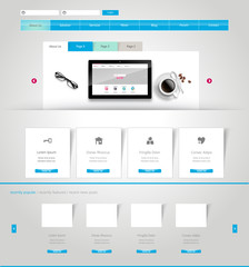 Wall Mural - website template design in eps 10 vector