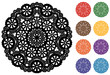 Lace Doily Place Mats, vintage snowflake design, 9 colors