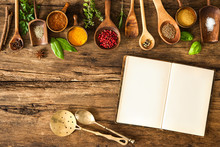 Blank Cookbook And Spices